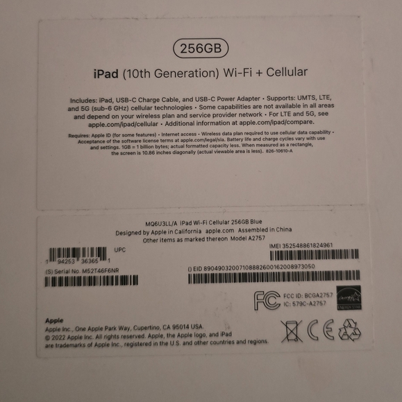 Ipad 10th generation wifi + cellular - Picture 3 of 3